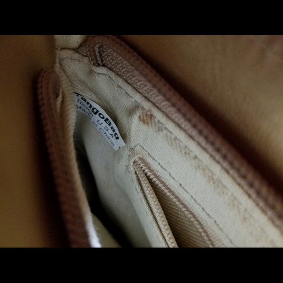 Gold and denim woven bag. - Picture 7 of 7